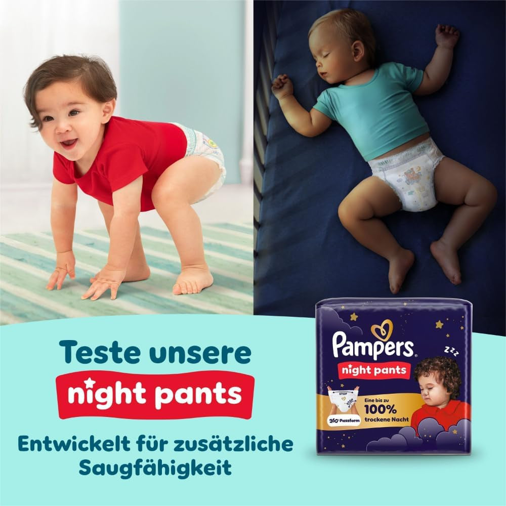 Pampers Premium Protection Broekje maat 5, 144 luiers, 11kg - 17kg, met 360° aanpassing en zachte anti-lek manchetten voor optimaal comfort en bescherming