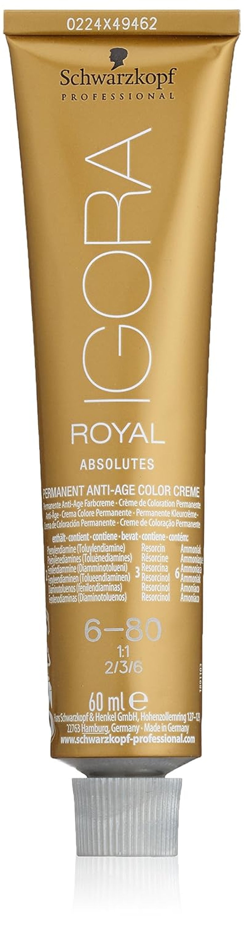 Igora Royal Absolute Age Blend Haarkleur, 7-560 Medium Goudchocoladeblond, 60ml Naty Shop Haarverf 6-80 Natuurlijk Donker Roodachtig Blond 60Ml (1 pakje)