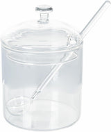 300 ml transparante borosilicaatglazen pot met deksel en lepel Good Morning