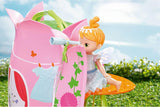 BABY Born Storybook Cottage, opvouwbaar poppenhuis voor poppen van 18 cm met tafel, open haard, chaise longue en telescoop, roze groen, 833803 Zapf Creation Poppenhuizen Naty Shop