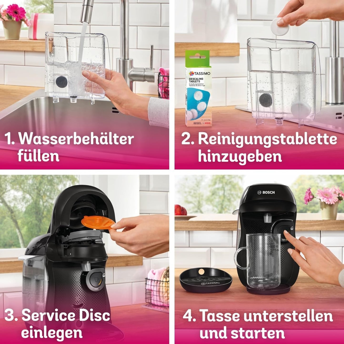 Bosch Tassimo Happy Friendly TAS102E Capsule-espressomachine, 70+ drankjes, geschikt voor alle kopjes, auto-stop, duurzaam, perfecte dosering, ruimtebesparend, 1400W, zwart