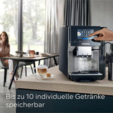 Automatische espressomachine Siemens EQ700 classic TP715D01, app-bediening, cold brew, intuïtief touchdisplay, tot 10 individuele koffiecreaties als favoriet, automatische stoomreiniging, 1500 W, zilvergrijs