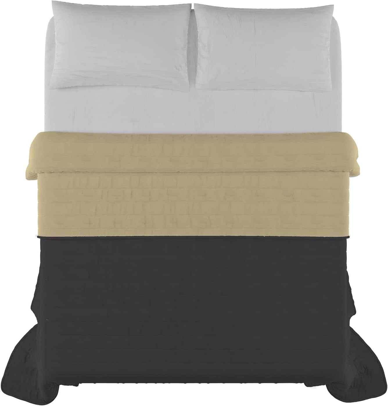 Italiaans beddengoed Estivo tweepersoonsbed, microvezel, kastanje/grijs, 260 X 270 Cm Dekbedden en dekbedden Naty Shop
