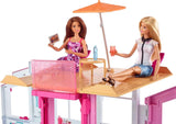 Barbie Droomhuis, herenhuis met 3 verdiepingen en 5 kamers, inclusief accessoires zoals meubels, opvouwbaar en opbergruimte, speelgoed voor kinderen vanaf 3 jaar, DLY32