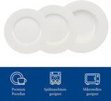 Villeroy & Boch Wonderful World 12-delige serviesset, vaatwasser- en magnetronbestendig, wit, borden, serviesgoed, porselein, dinerborden, set, moderne serviesset, premium porselein