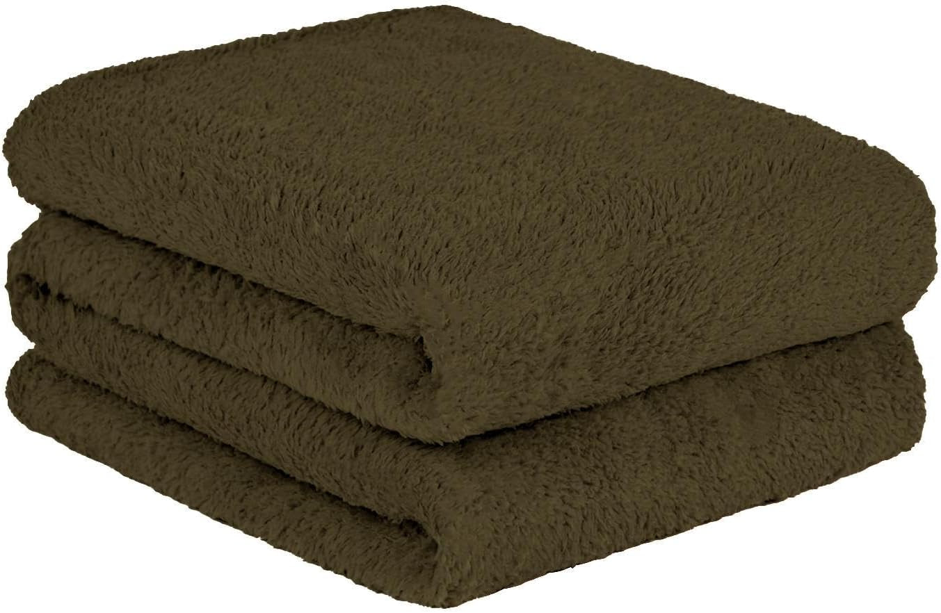 Brentford's Teddy Fleece Deken, Grote Beddeken, Pluche, Super Zacht, Warm, Voor Bank, Bed, Sprei, Zwart - 150 X 200 Cm Bedden en Dekens Besuche den Brentfords-Store Khakigrün 150 X 200 Cm