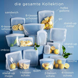 Stasher Bag Premium siliconen herbruikbare voedselzak Halve gallon Blauw Duurzaam Oven Vaatwasmachine Vriezerbestendig Milieuvriendelijk Lunchtas Voedselbereiding 1893 ml Voedselbewaardozen Naty Shop