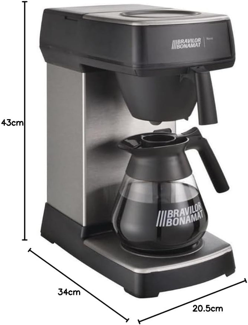 F454 Novo-espressomachine, 1,5 l, zwart, 430 (H) x 205 (B) x 340 (D) mm