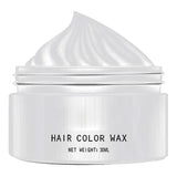 Natuurlijke witte haarverf, Witte haarwaskleurstof, Unisex witte natuurlijke haarverf, Witte haarverf, Halloween Cosplay Party Haarwax, Haarverf Party Haarwax, 30ML Naty Shop Haarverf Standaardtitel