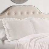 Lush Decor sprei met ruches rok, polyester, wit, tweepersoonsbed Lush Decor Bedden en Dekens