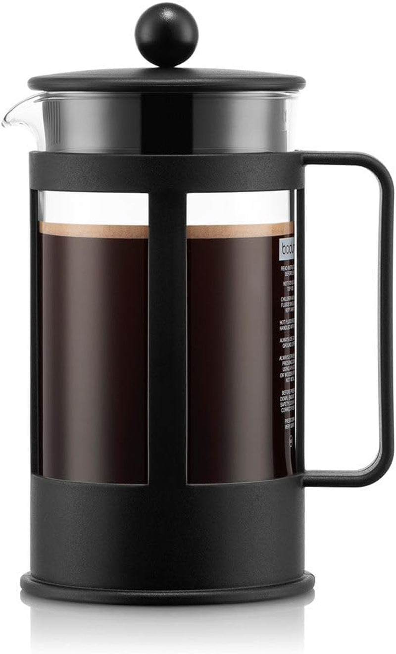 Bodum Kenya Koffiezetapparaat - 350 ml / 3 kopjes - Handmatige Franse pers borosilicaatglas en roestvrij staal - Vaatwasmachinebestendig - Gemaakt in Portugal