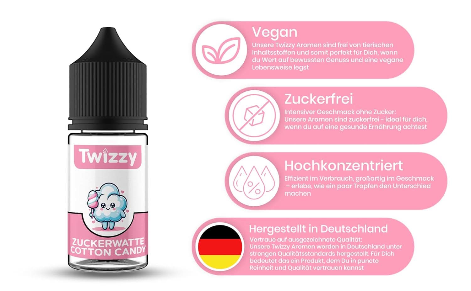 Twizzy Geconcentreerd Suikerspinaroma, 30 ml Aroma's Naty Shop