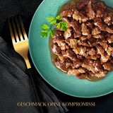 Natvoer voor katten Sheba Selection in geportioneerde zakjes met kip en rundvlees in saus 28x85g