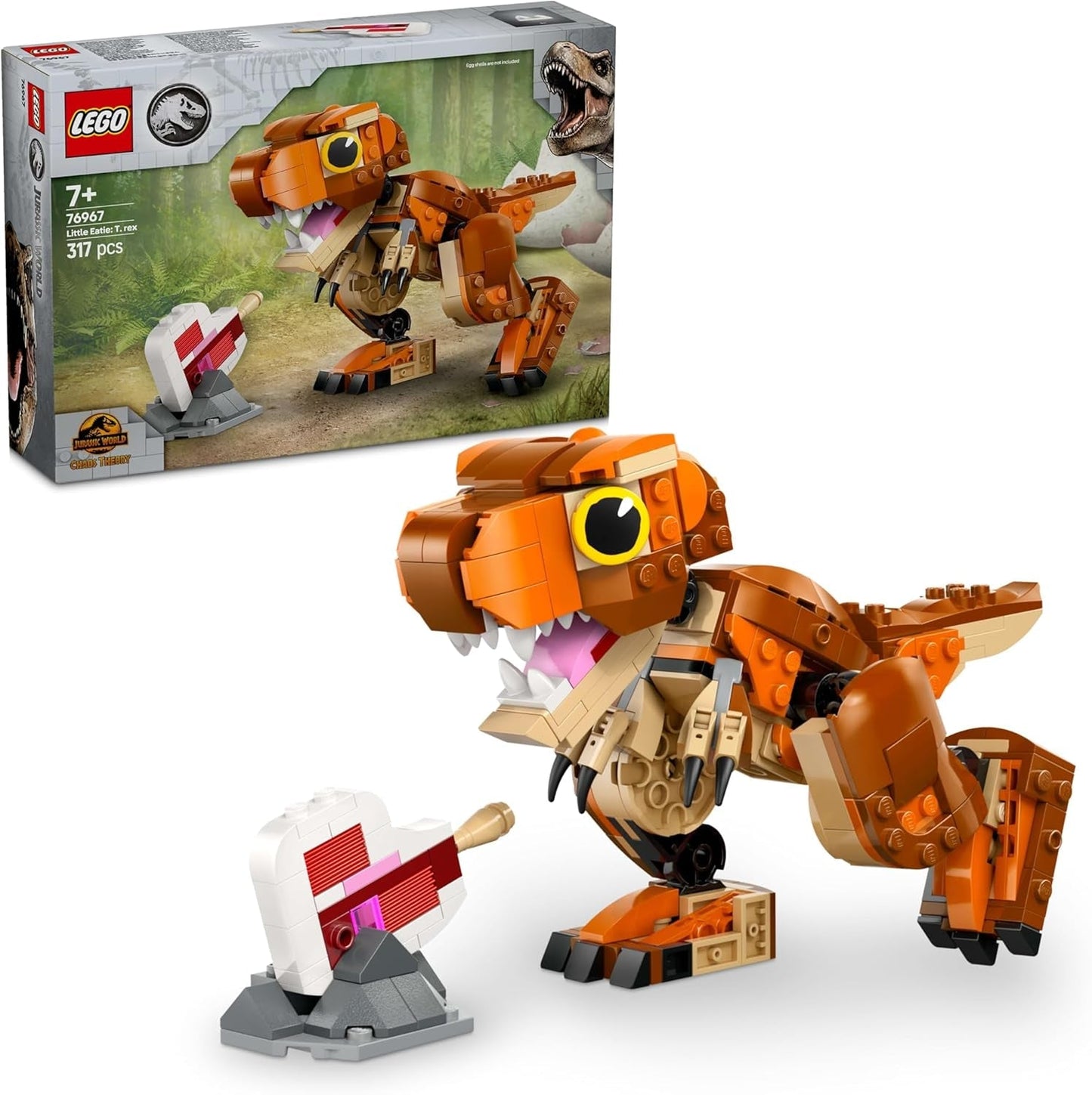 LEGO Jurassic World Little Eatie: T.Rex bouwspeelgoed voor jongens en meisjes 7 jaar oude dinosaurusbouwset Kindercadeaumodel met beweegbare mond, kop en staart 76967 Bouwsets Bekijk de LEGO-Store standaardtitel