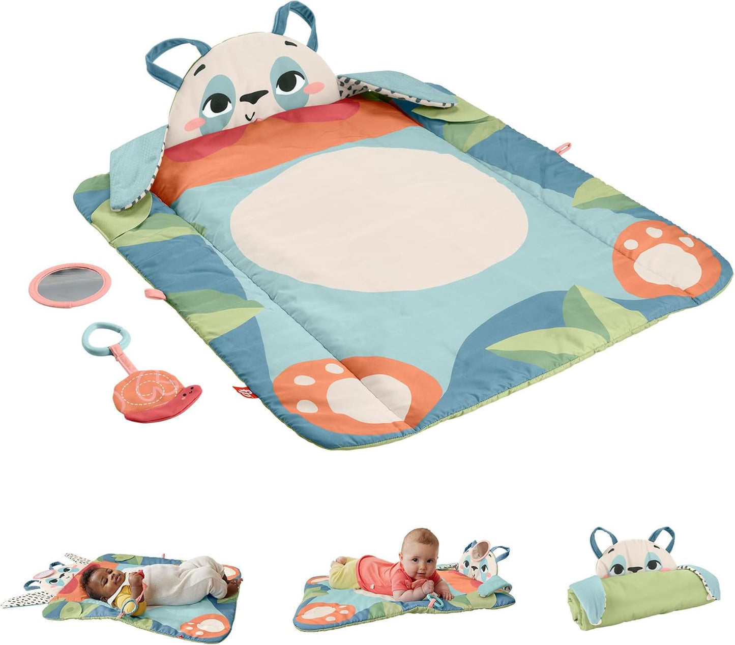 Fisher-Price gigantische oorolifant - Schattig zacht knuffeldier met extra grote oren, gemaakt van 90% gerecycled plastic en FSC-gecertificeerde verpakking, voor baby's vanaf 3 maanden, HKD63 Babyspeelgoed Naty Shop Panda