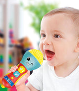 Clementoni - Babymicrofoon, elektronisch muziekspel voor vroege kinderjaren, speelgoed 10-36 maanden, activiteitencentrum met licht en geluid, 17931 Babyspeelgoed Naty Shop