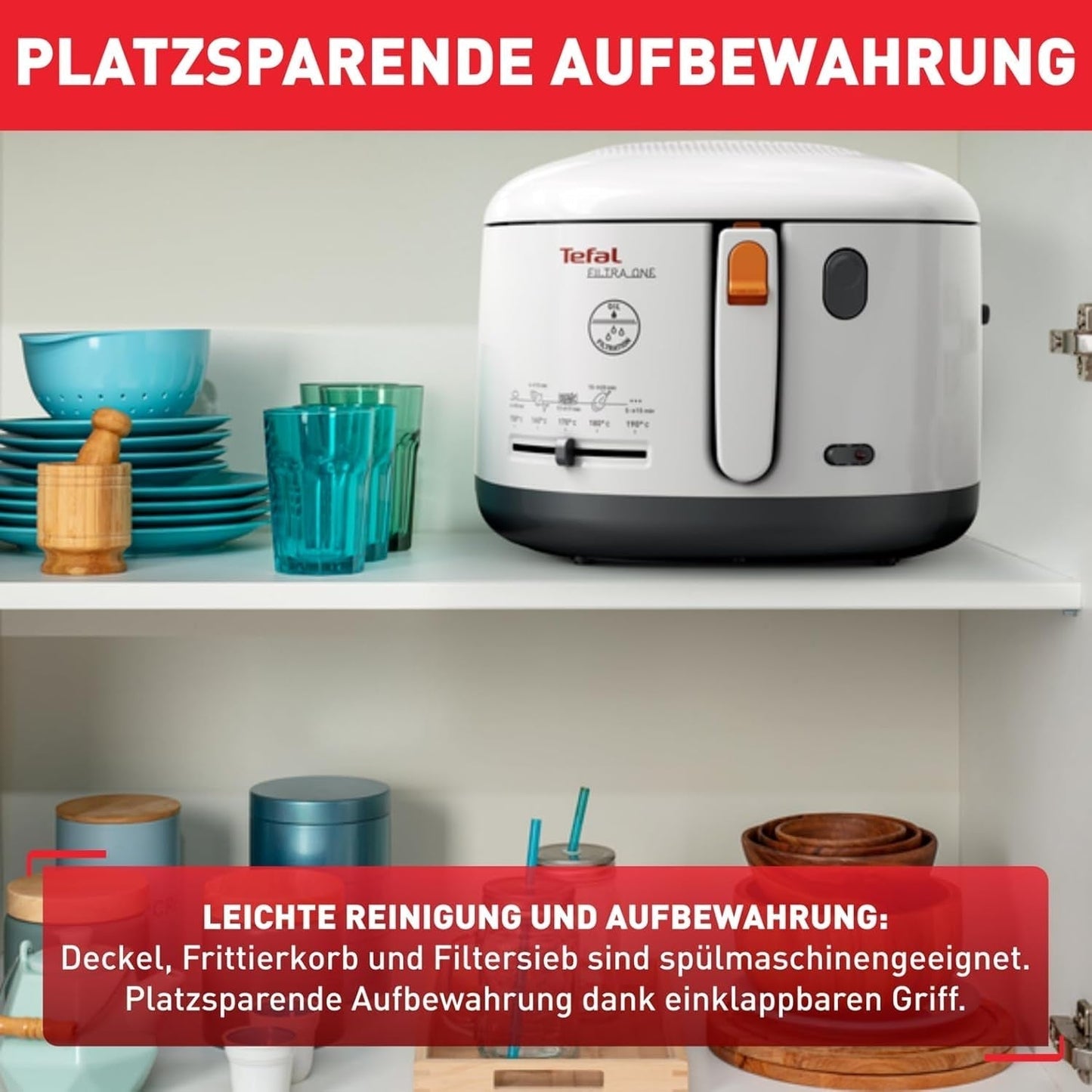 Tefal FF1631 Filtra One friteuse, 1.900 W, Capaciteit 1,2 kg Huishoudelijke apparaten Naty Shop