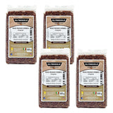 Volkoren Italiaanse rijst, vezelrijke ongeraffineerde rijst, ideaal voor creatieve rijstsalades en gezonde gerechten, vacuüm verpakt, 4 pakken x 500 g