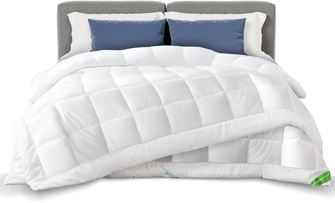 VOUNOT Dekbed 155X200Cm, 4 Seizoenen Winterdekbedset van 2 500GSM, bestaande uit 2 aan elkaar geknoopte dekbedden Aanpasbaar dekbed voor zomer en winter, Oeko-Tex Standaard dekbedden en dekbedden Naty Shop 4 seizoenendeken set van 2 220X240Cm