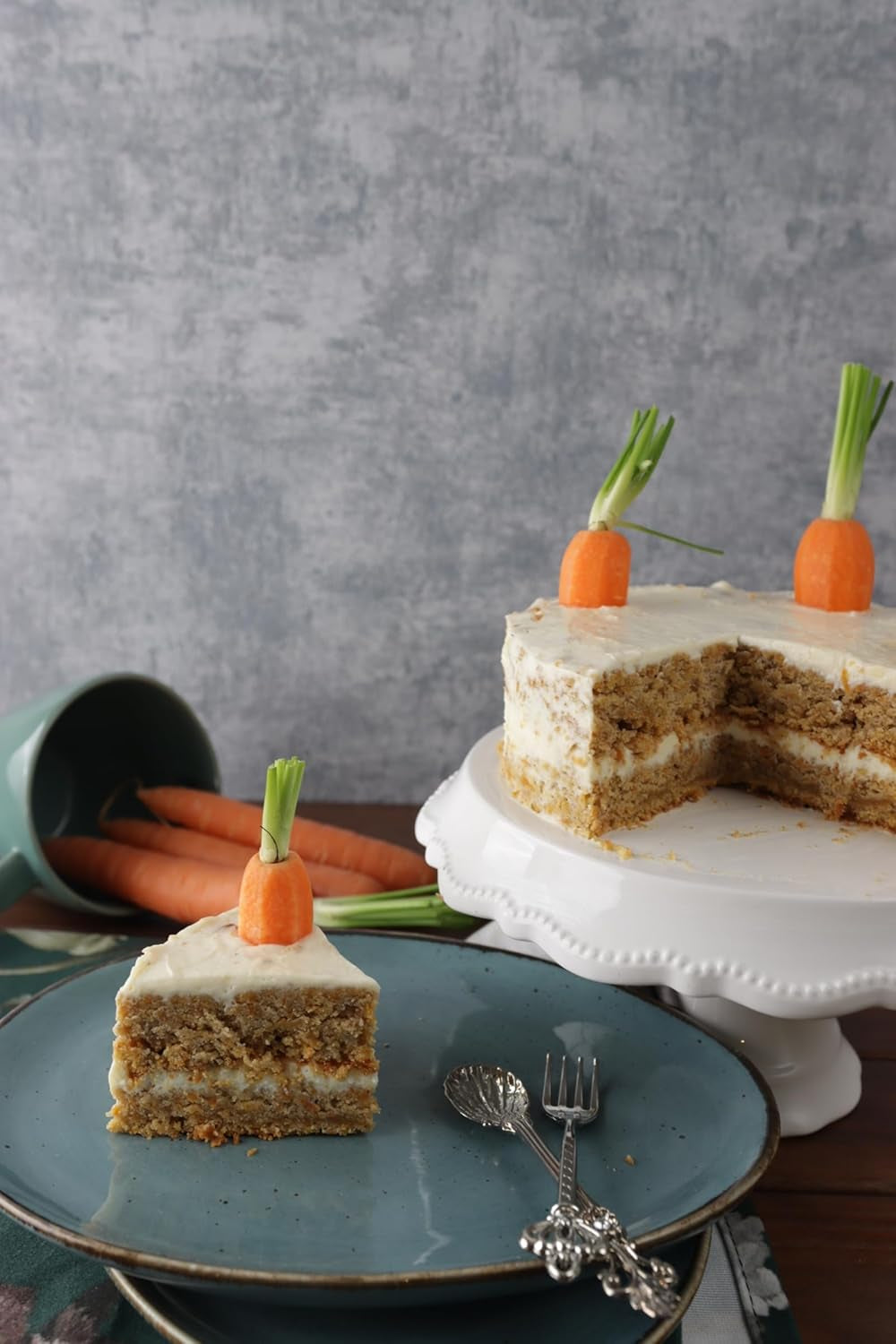 RUF Karotten-Ingwer-Kuchen, Backmischung Für Einen Saftigen Karottenkuchen Mit Frischen Möhren en Fruchtiger Ingwer-Zuckerglasur, Vegan Naty Shop