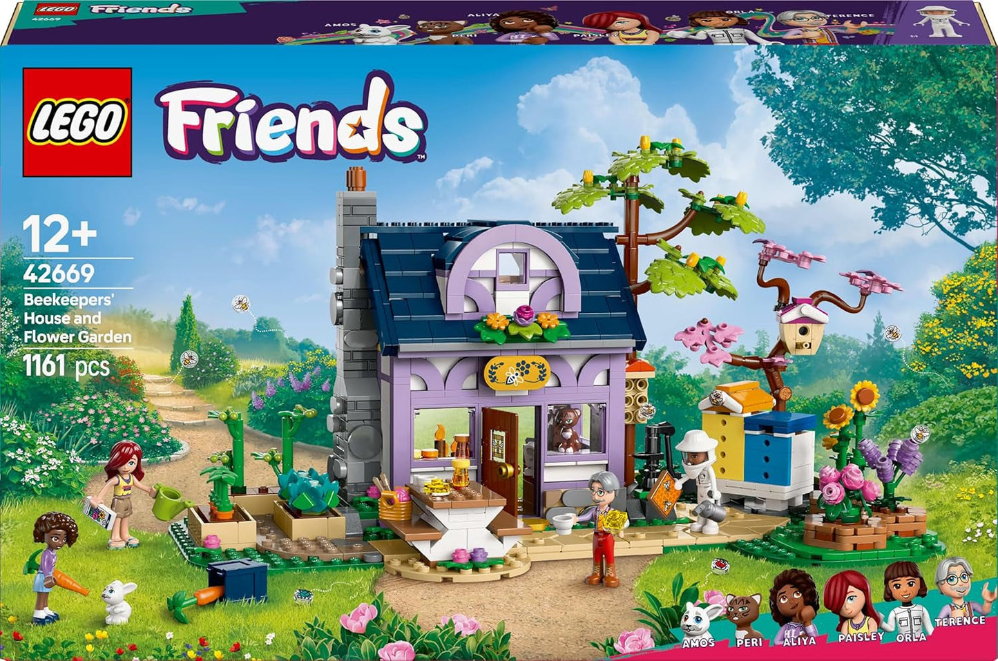 LEGO Friends Huis en bloementuin De imker bouwset Natuurspeelset Cadeau voor meisjes 12+ Bouwbare modelset 4 minifiguren en dierfiguren Kat en konijn 42669 Bouwsets Besuche in LEGO-Store