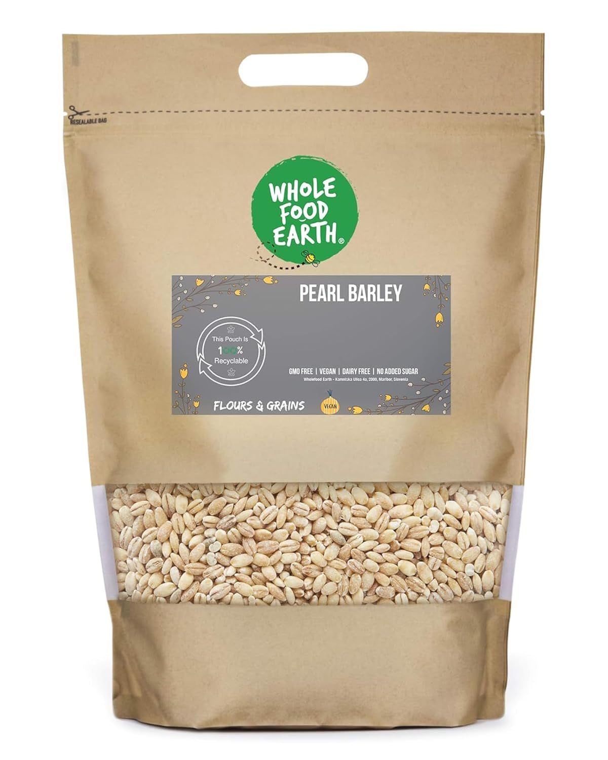 Wholefood Earth parelgort - non-GMO - vegan - zuivelvrij - geen toegevoegde suikers, 2 kg