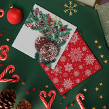PAW - Airlaid servetten (40 x 40 cm) I 50 stuks I Perfect voor Kerstmis, winter en feestdagen I Kerstavond tafeldecoraties I Airlaid stofachtige servetten Wintertakken I Wintertakken