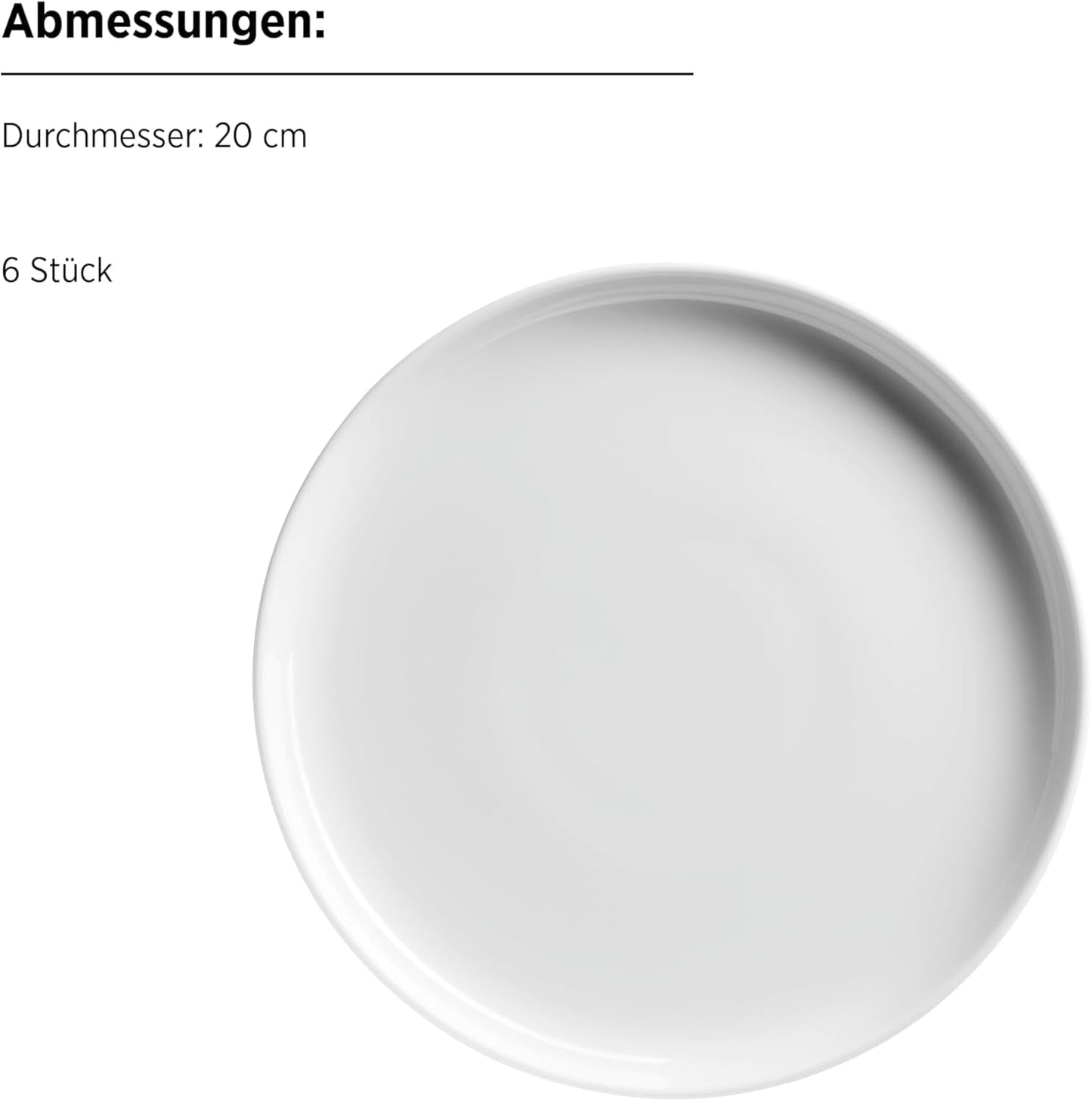 MÄSER, Navina serie, servies voor 6 personen, wit porseleinen servies, tijdloos, porselein, wit