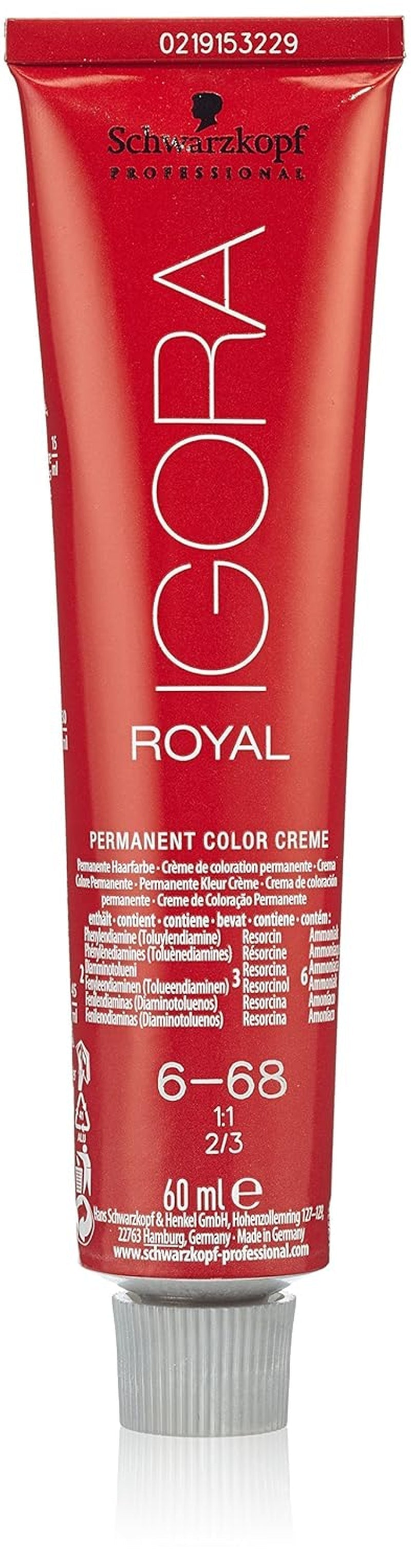 Schwarzkopf IGORA Royal Premium Haarkleur 6-68 Donkerblond Chocoladerood 1 pakket (1 x 60 g) Naty Shop Haarkleur Standaardtitel
