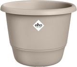 elho Amiga Round 47 - Bloempotten voor binnen en buiten - 100% gerecycled plastic - Ø 47,0 x H 35,3 cm - Beige/Paddestoelbeige