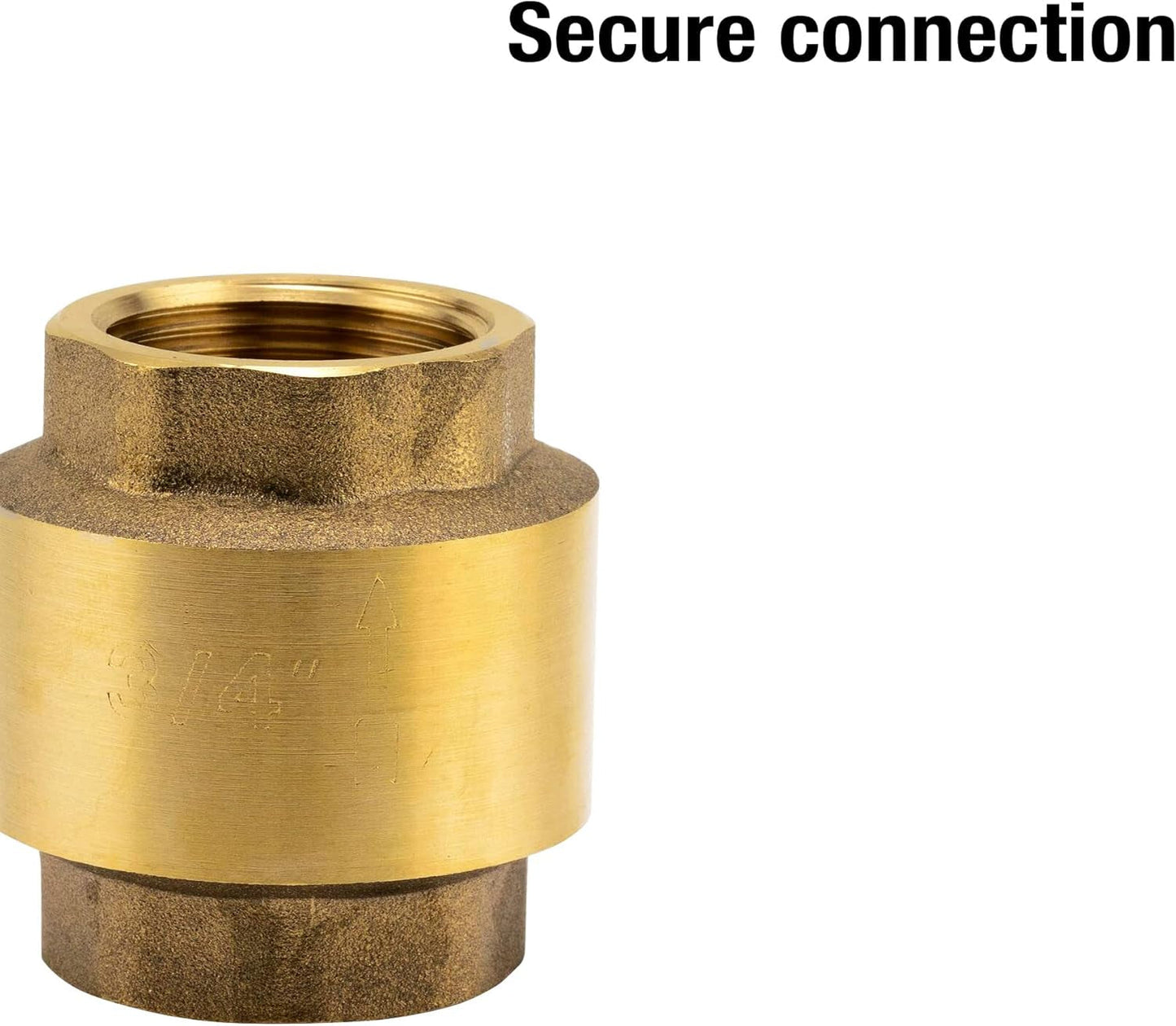 Gardena Messing Tussenventiel: Massief messing eenrichtingsventiel, 42 mm (G 1 1/4 inch) schroefdraad voor aansluiting op pompen (7232-20)