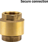 Gardena Messing Tussenventiel: Massief messing eenrichtingsventiel, 42 mm (G 1 1/4 inch) schroefdraad voor aansluiting op pompen (7232-20)