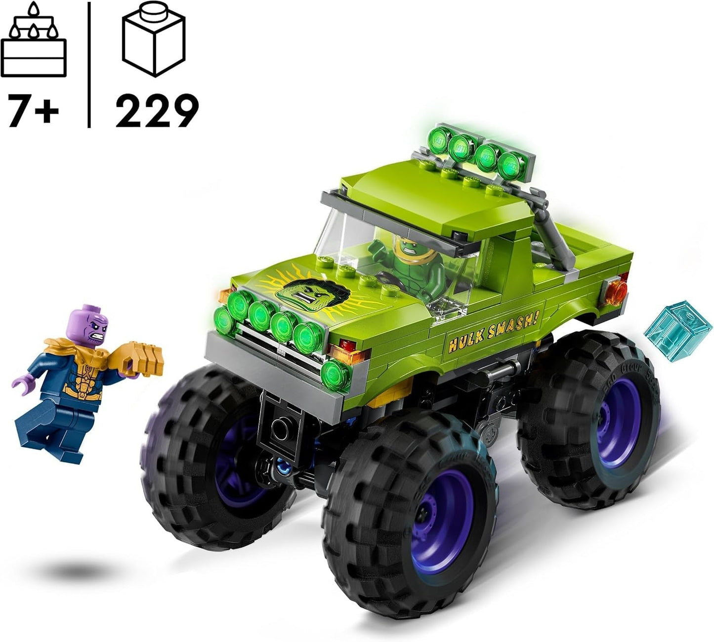 LEGO Marvel Hulk Truck Vs. Thanos - Superheldenbouwspeelgoed - Avengers voertuig en minifiguren - Monstertruck voor megaplezier - Cadeau voor jongens en meisjes vanaf 7 jaar - 76312 Bouwsets Besuche in LEGO-Store