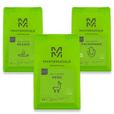 Martermühle biologische koffiebonen proefset 3x250g licht/middelsterkte I Arabica I Hele biologische koffiebonen licht gebrand, lage zuurgraad (68/74/426)