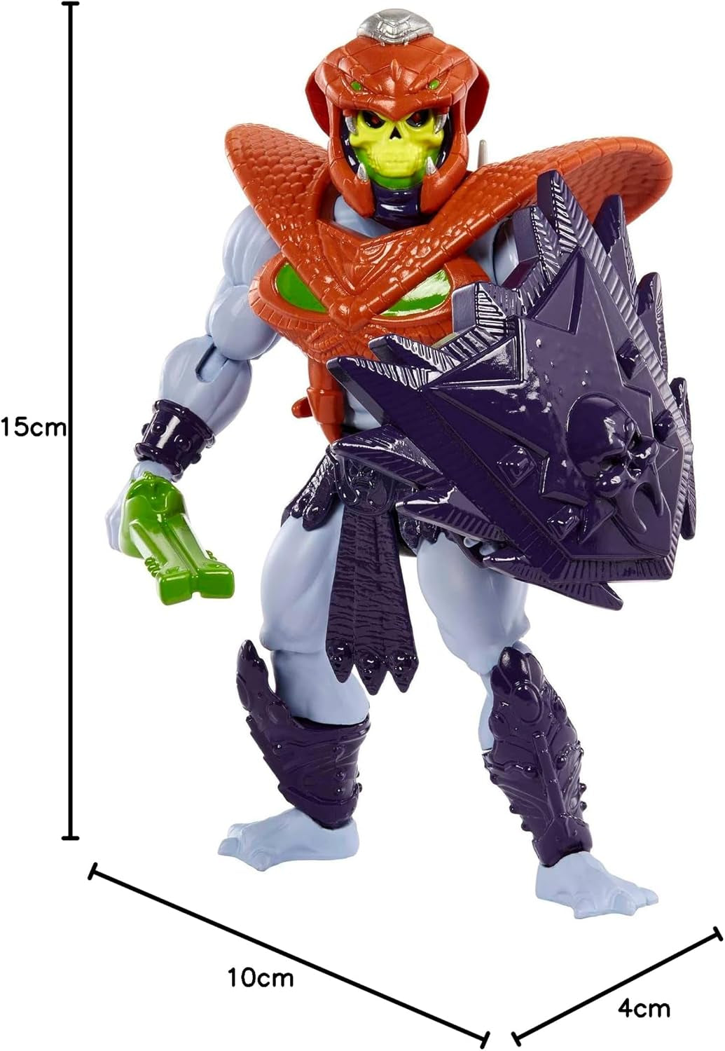 MASTERS of the UNIVERSE Snake Armor Skeletor - 16 beweegbare gewrichten, retroverpakking, ministripboek, voor kinderen vanaf 6 jaar en volwassen verzamelaars, HKM68 actiefiguren Naty Shop