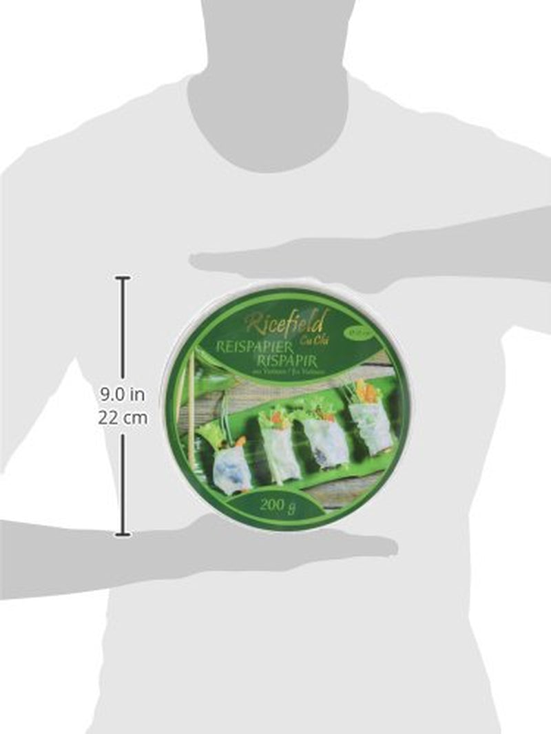 Rijstveldrijstpapier, rond, 22 cm (1 x 0,2 kg)