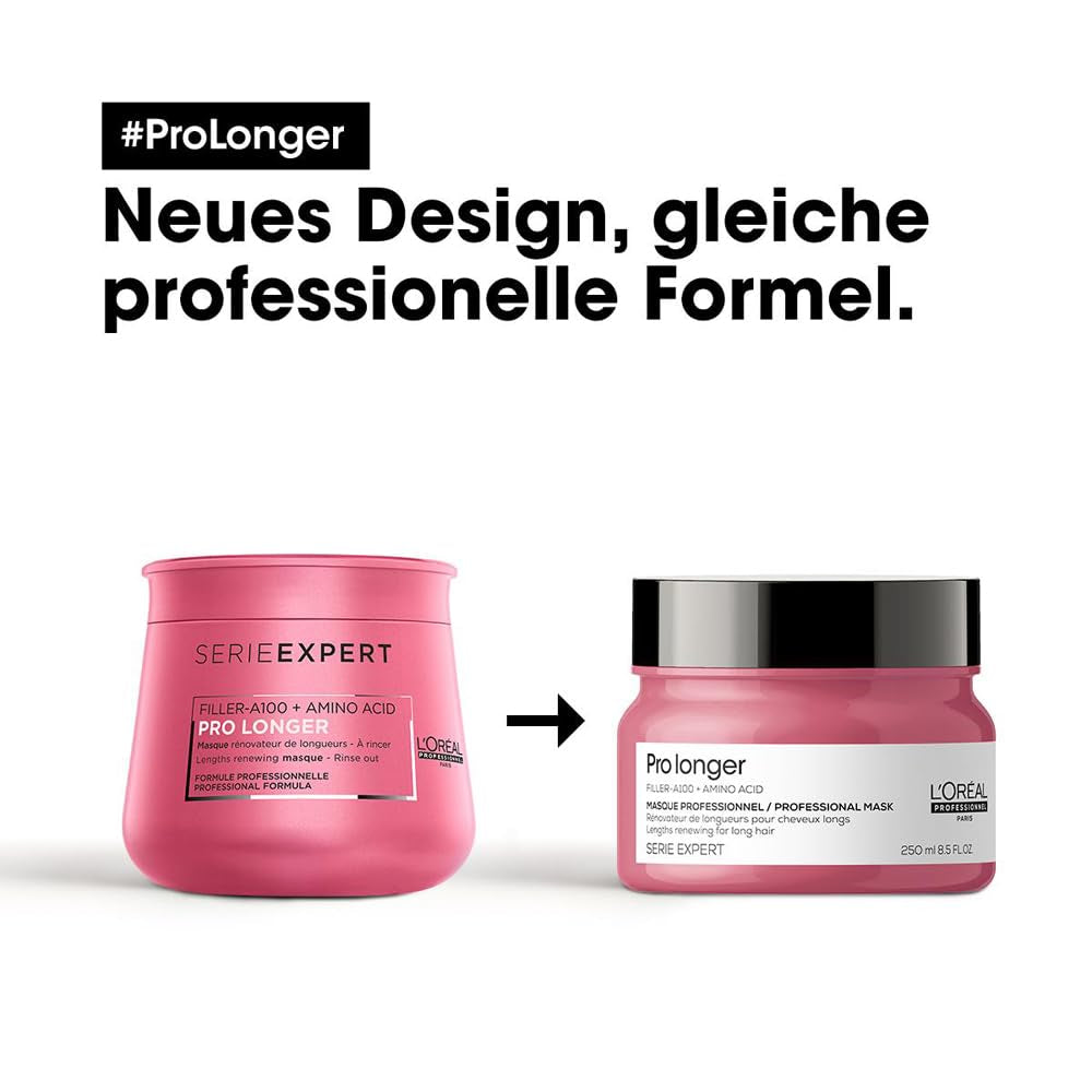 L'Oréal Professionnel Haarversterkend masker voor lang en dun haar met vulmiddel A-100 en aminozuren, Series Expert, Pro Longer Mask Haarmasker Naty Shop