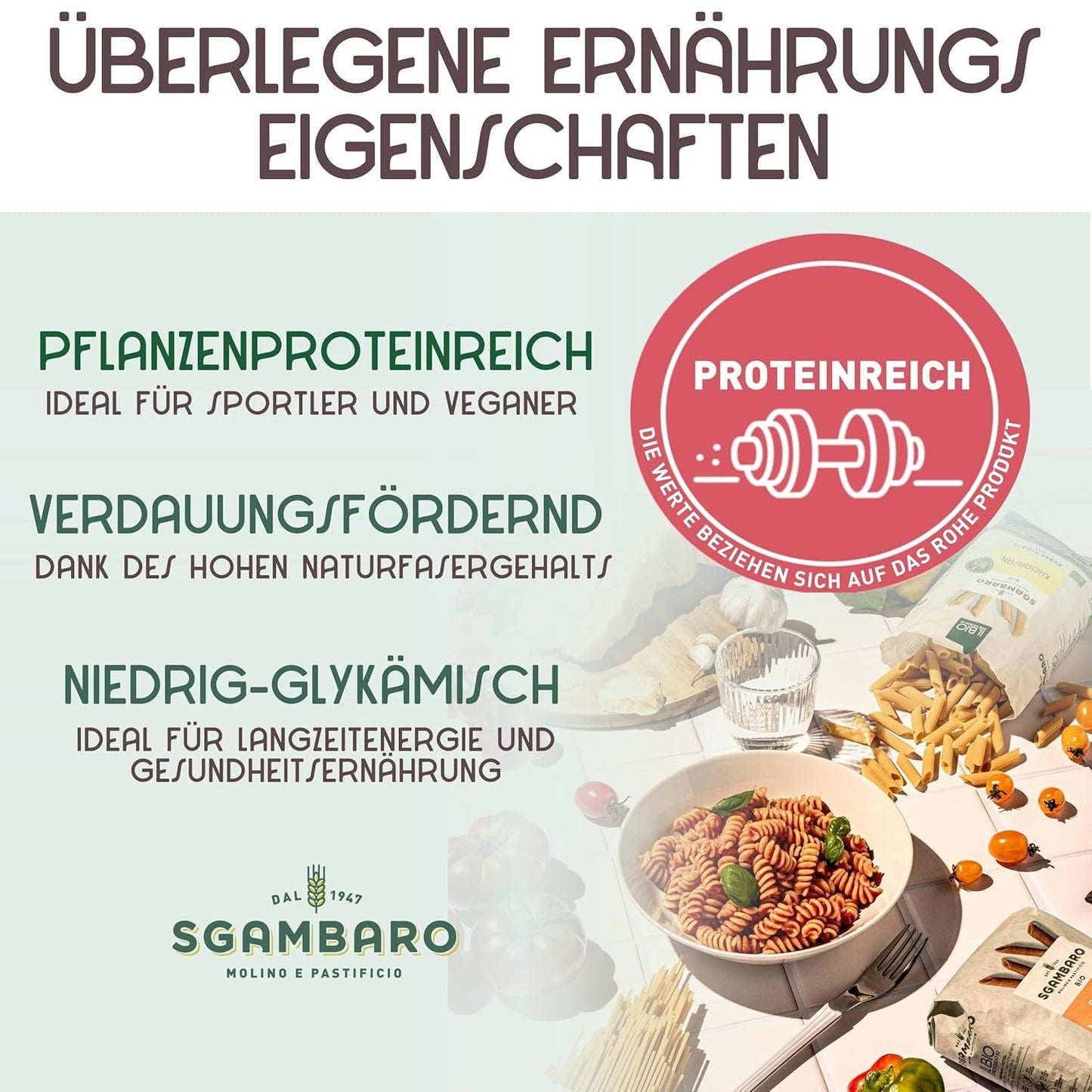 Biologische Penne Rigate Pasta N.91 - 500g met speltmeel, linzenmeel en quinoameel - Rijk aan eiwitten, bron van vezels en eiwitten