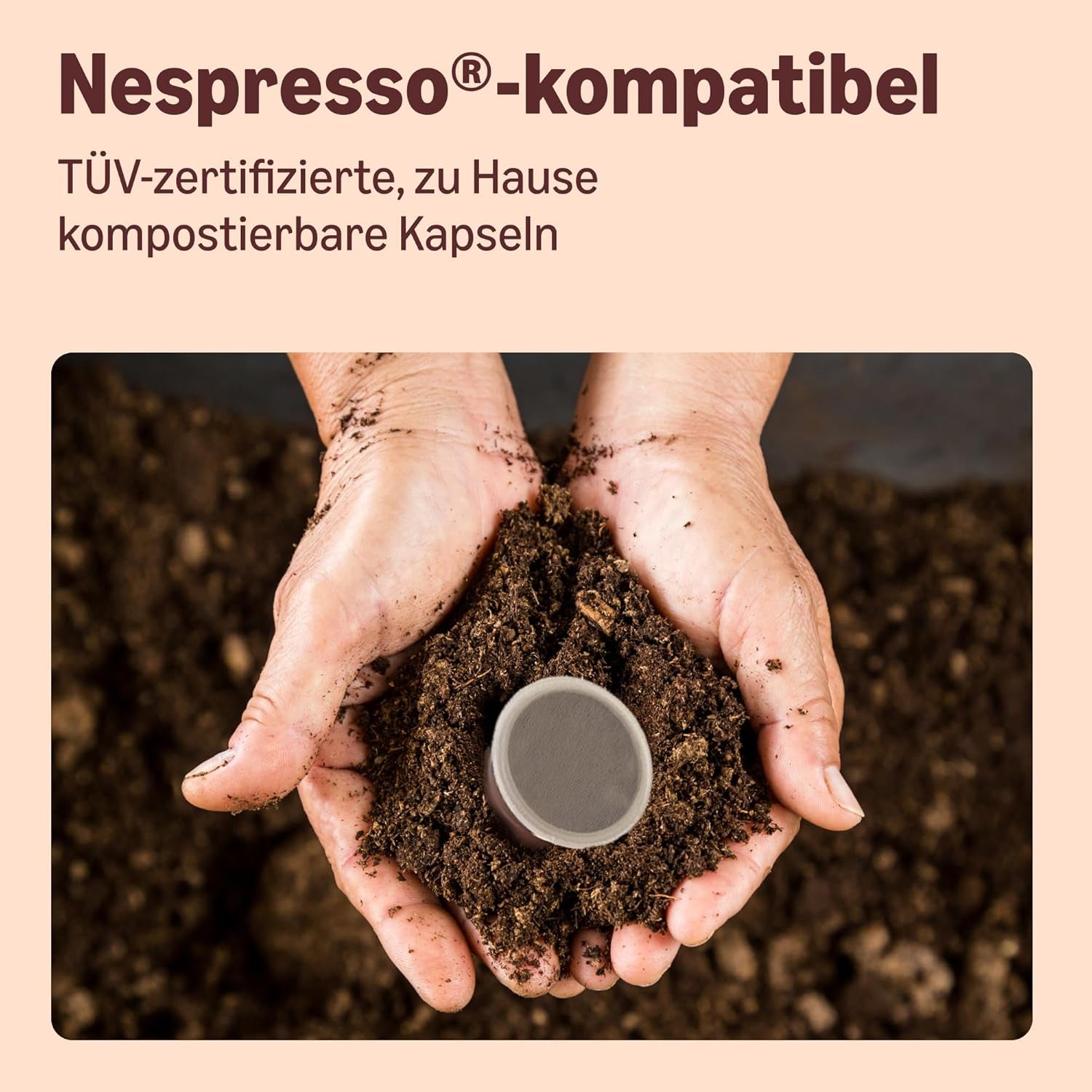 By Amazon Heimkompostierbare Kaffeekapseln, compatibel met Nespresso, 100% kolumbianischer Arabica, 20 Stück – Rainforest Alliance-zertifiziert