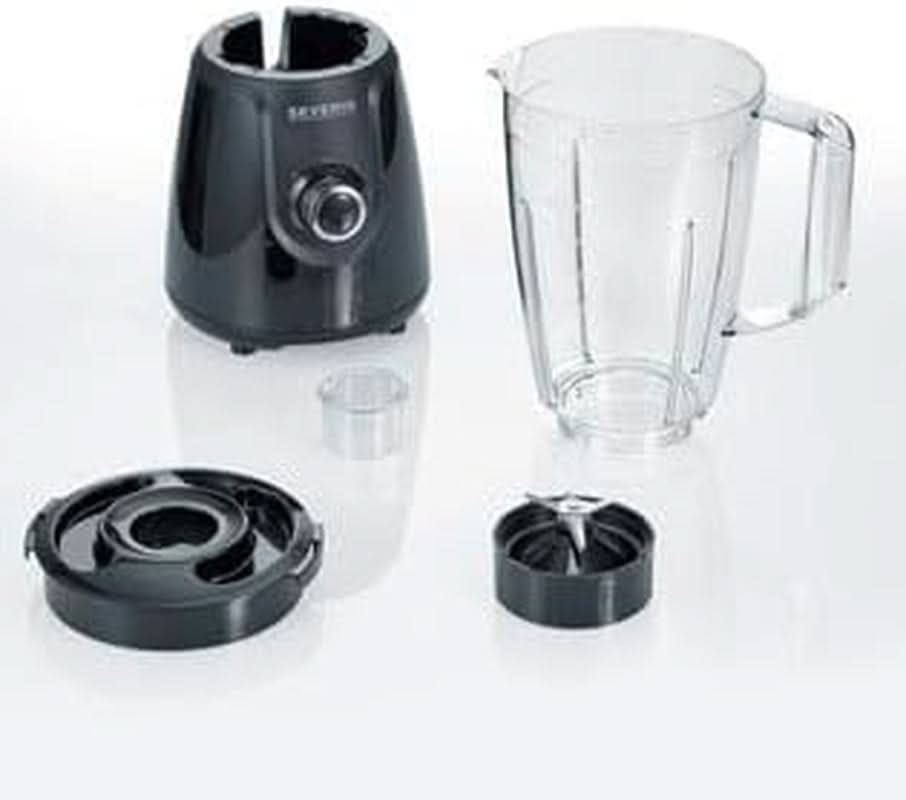 SEVERIN Standmixer Mit 1,5 L Mixbehälter Aus Tritan, Mixer Mit 2 Stufen en Pulse-Funktion, Leistungsstarker Küchenmixer Mit Edelstahlmesser, 600 W, Schwarz, SM 3707 Keuken Naty Shop