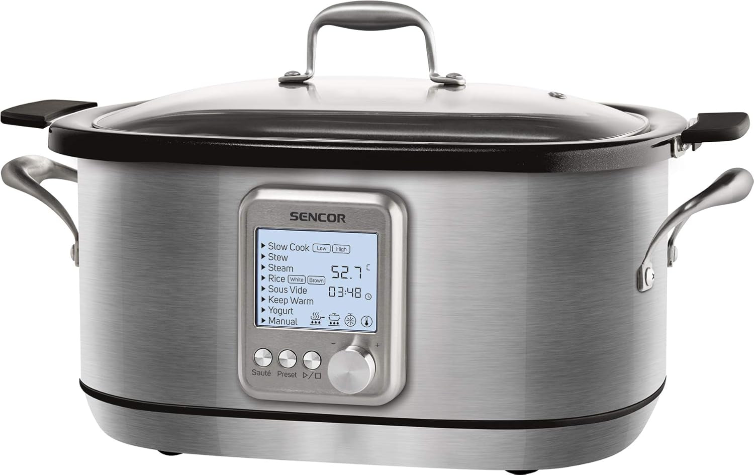 Slowcooker SPR 5520SS SENCOR Slowcooker Naty Shop Zilver 6 Liter