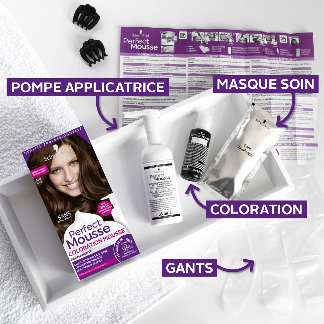 Perfect Mousse Permanente Kleurmousse, 668 Hasellnuss Haarverf Naty Shop