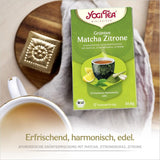 Yogi Tea - Matcha groene thee met citroen, biologische kruiden-ayurvedische groene thee, groene theemengsel, matcha, citroengras en limoen, Yogi thee 6-pack, 6X17 theezakjes (in totaal 102 theezakjes)