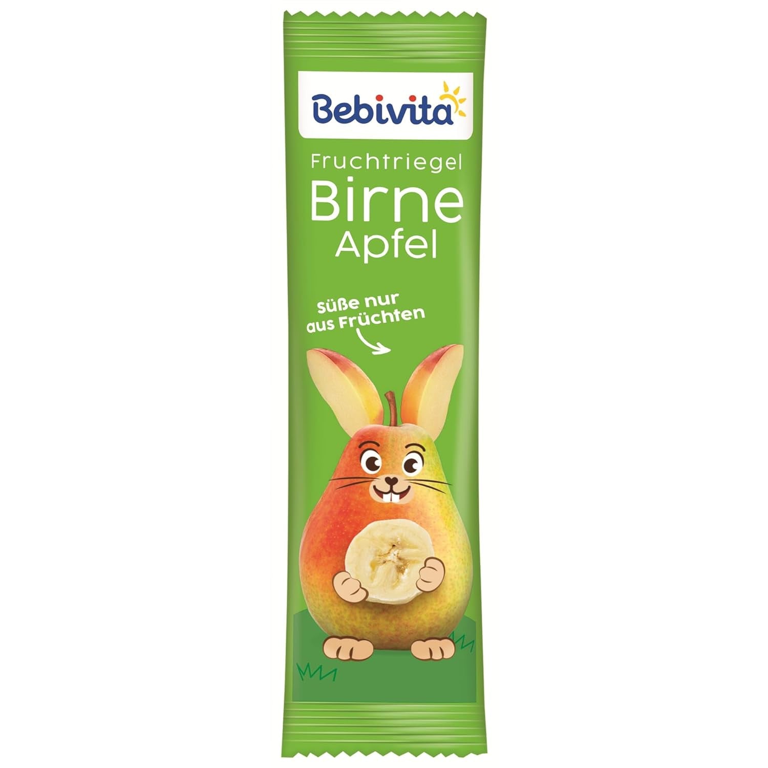 Peren-appelfruitrepen (20 x 25 g), alleen gezoet met fruit, perfecte snack tussen de maaltijden, bereid met strikt gecontroleerde en geselecteerde ingrediënten.