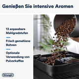 De'Longhi Magnifica Evo Next - Perfetto volautomatische espressomachine met LatteCrema melkopschuimer, 13 One-Touch-drankjes, koffie- en cappuccinomaker, kleurentouchscreen, titanium (ECAM312.80.TB)