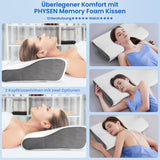 PHYSEN Orthopedisch kussen Nekkussen, neksteunkussen, traagschuimkussen, ergonomisch nekpijnkussen Slaapkussen Anti-snurkkussen voor zijkanten, rug en buik (62 * 34 * 11,6,5 cm) Cervicale orthopedische kussens Naty Shop