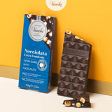 Venchi - Pak van 6 pure chocoladerepen met hazelnoten, 600g - Geen toegevoegde suikers - Geen kunstmatige zoetstoffen - Glutenvrij - Veganistisch - Cadeauidee
