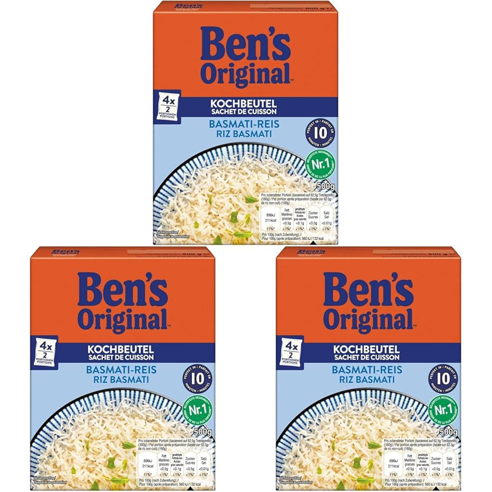 BEN'S ORIGINAL™ Basmatirijst om te koken in een zak 500g