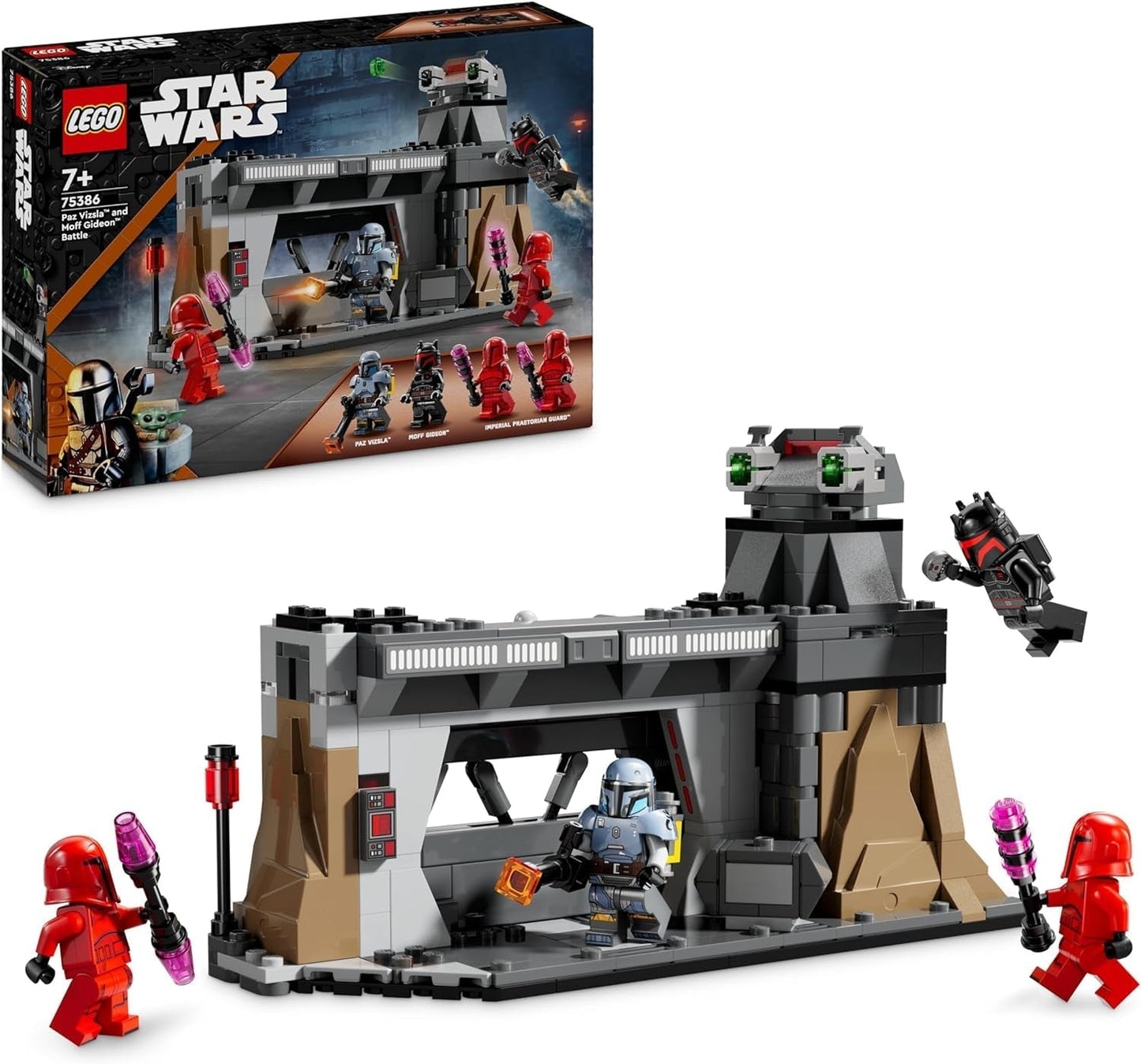 LEGO Star Wars: Het Mandalorian Duel tussen Paz Vizsla en Moff Gideon, verzamelbaar bouwspeelgoed voor kinderen, cadeau-idee voor creatieve jongens en meisjes vanaf 7 jaar, Mandalorian speelgoed 75386 bouwsets Beuche in LEGO-Store standaardtitel