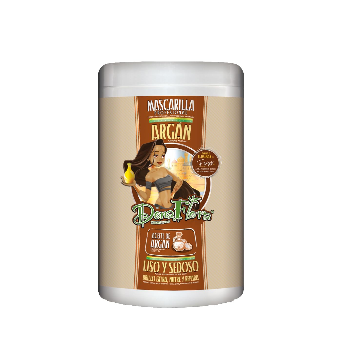 Arganolie haarmasker 1000g - Hydratatie, glans en bescherming tegen haarbreuk - Voor zijdezacht en zacht haar - Vrij van parabenen en sulfaten - Voor alle haartypes Naty Shop haarmasker Standaard titel